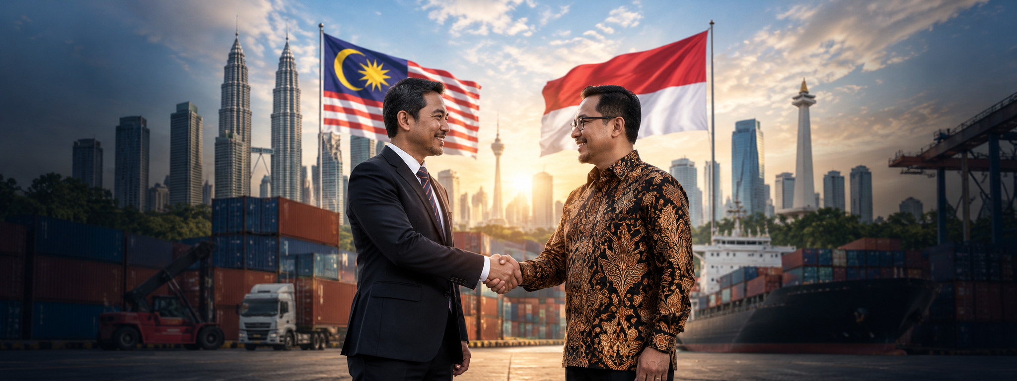 Malaysian and Indonesian business partners